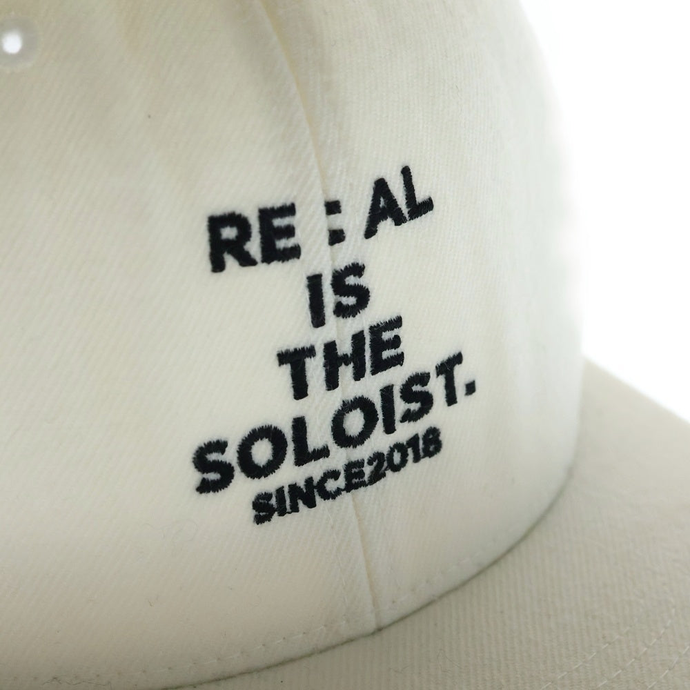 TAKAHIROMIYASHITA The SoloIst.(タカヒロミヤシタザソロイスト) ×RE:AL 刺繍ロゴ キャップ 帽子 ホワイト