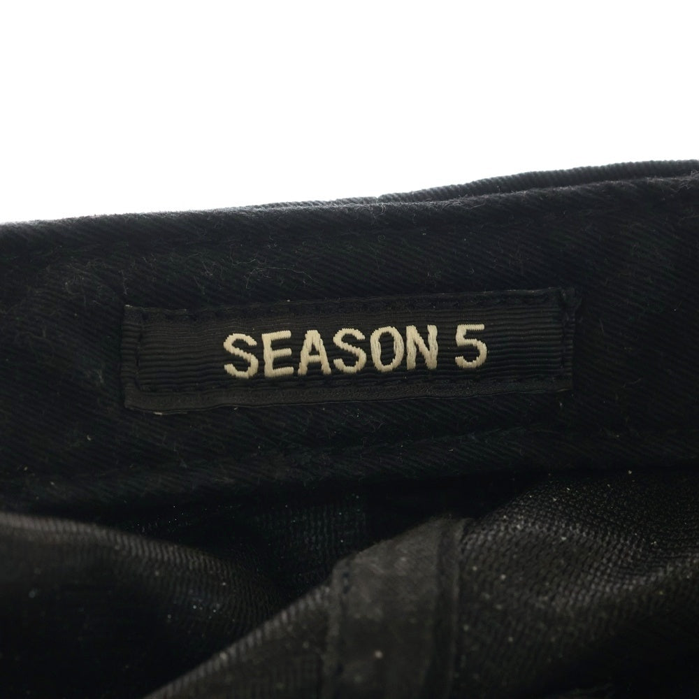 YEEZY(イージー) SEASON5 CALABASAS CAP シーズン5 カラバサス 刺繍ロゴ ベースボールキャップ ブラック