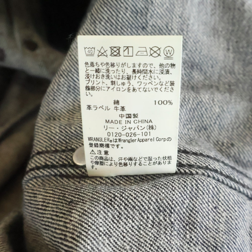 Needles(ニードルス) 21SS ×Wrangler別注 パピヨン刺繍 デニムジャケット Gジャン インディゴ WS9256