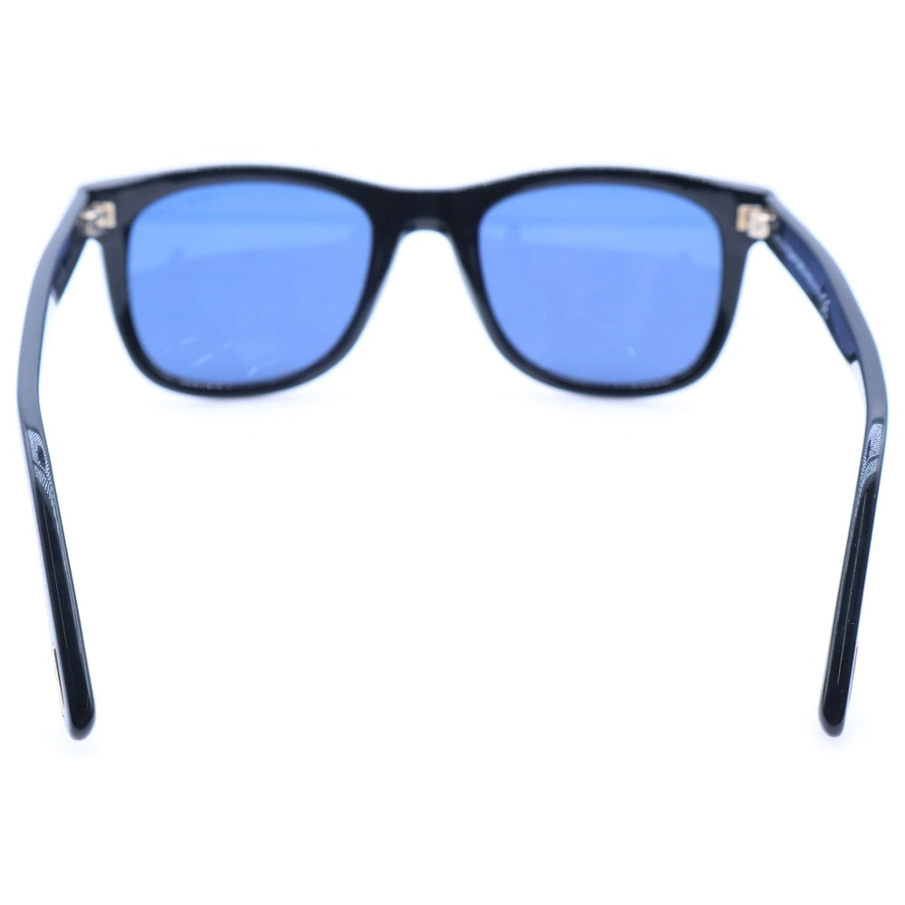 TOM FORD(トムフォード) Leo レオ ブラックフレーム ブルーレンズ ウェリントンサングラス 眼鏡 ブラック TF336 01V