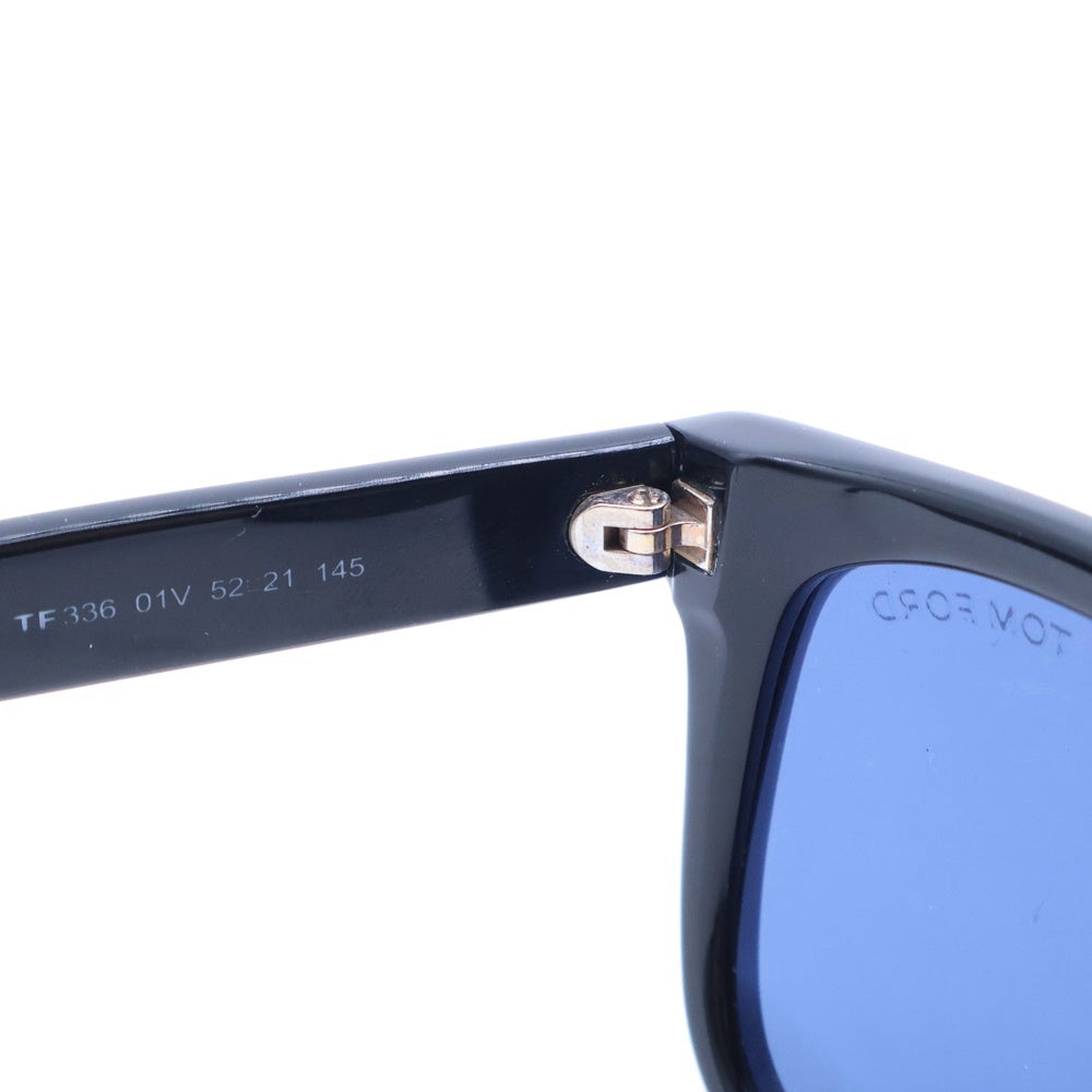 TOM FORD(トムフォード) Leo レオ ブラックフレーム ブルーレンズ ウェリントンサングラス 眼鏡 ブラック TF336 01V