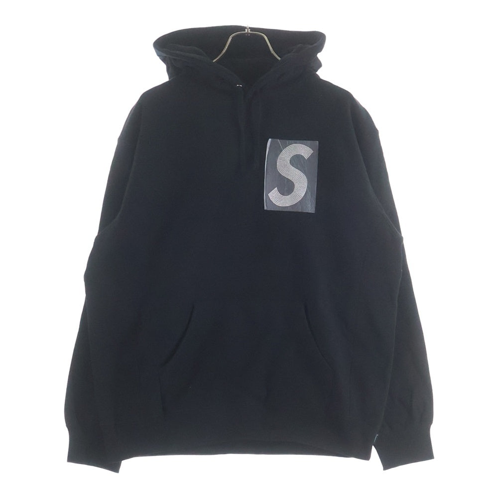 SUPREME(シュプリーム) 21SS ×Swarovski S Logo Hooded Sweatshirt スワロフスキー Sロゴ スウェット プルオーバーパーカー ブラック
