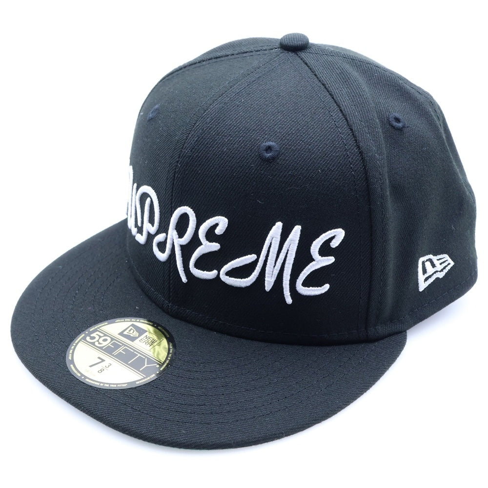 SUPREME(シュプリーム) 18AW ×NEW ERA Classic Script Cap ×ニューエラ クラシック スクリプト キャップ ブラック