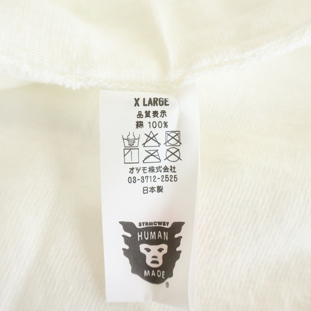 HUMAN MADE(ヒューマンメイド) ×VERDY ヴェルディ クルーネック 半袖Tシャツ カットソー ホワイト HM18TE033