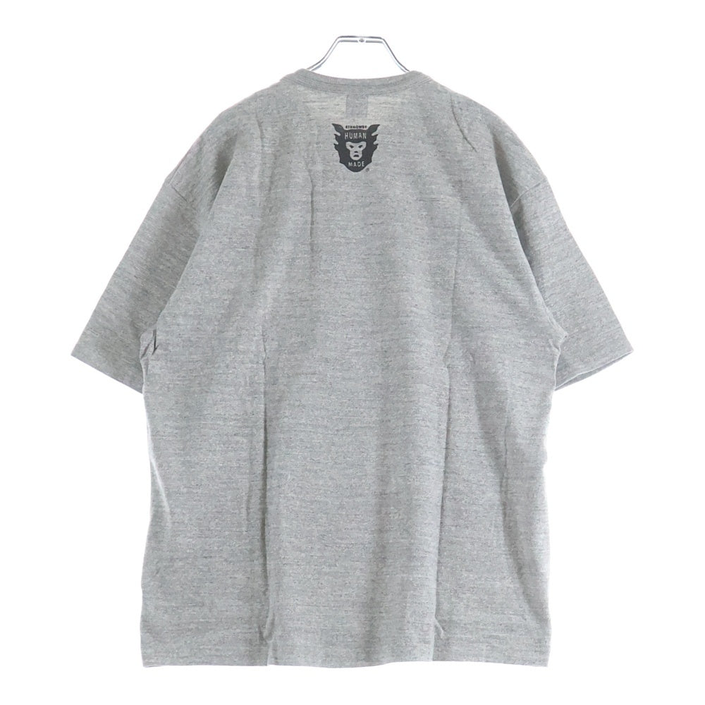 HUMAN MADE(ヒューマンメイド) Tiger Print Tee タイガー プリント クルーネック 半袖Tシャツ カットソー グレー HM18TE008
