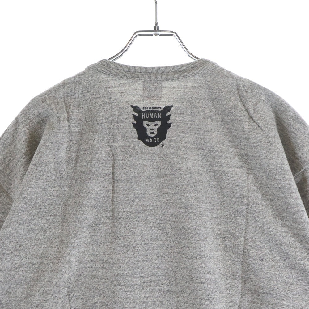 HUMAN MADE(ヒューマンメイド) Tiger Print Tee タイガー プリント クルーネック 半袖Tシャツ カットソー グレー HM18TE008