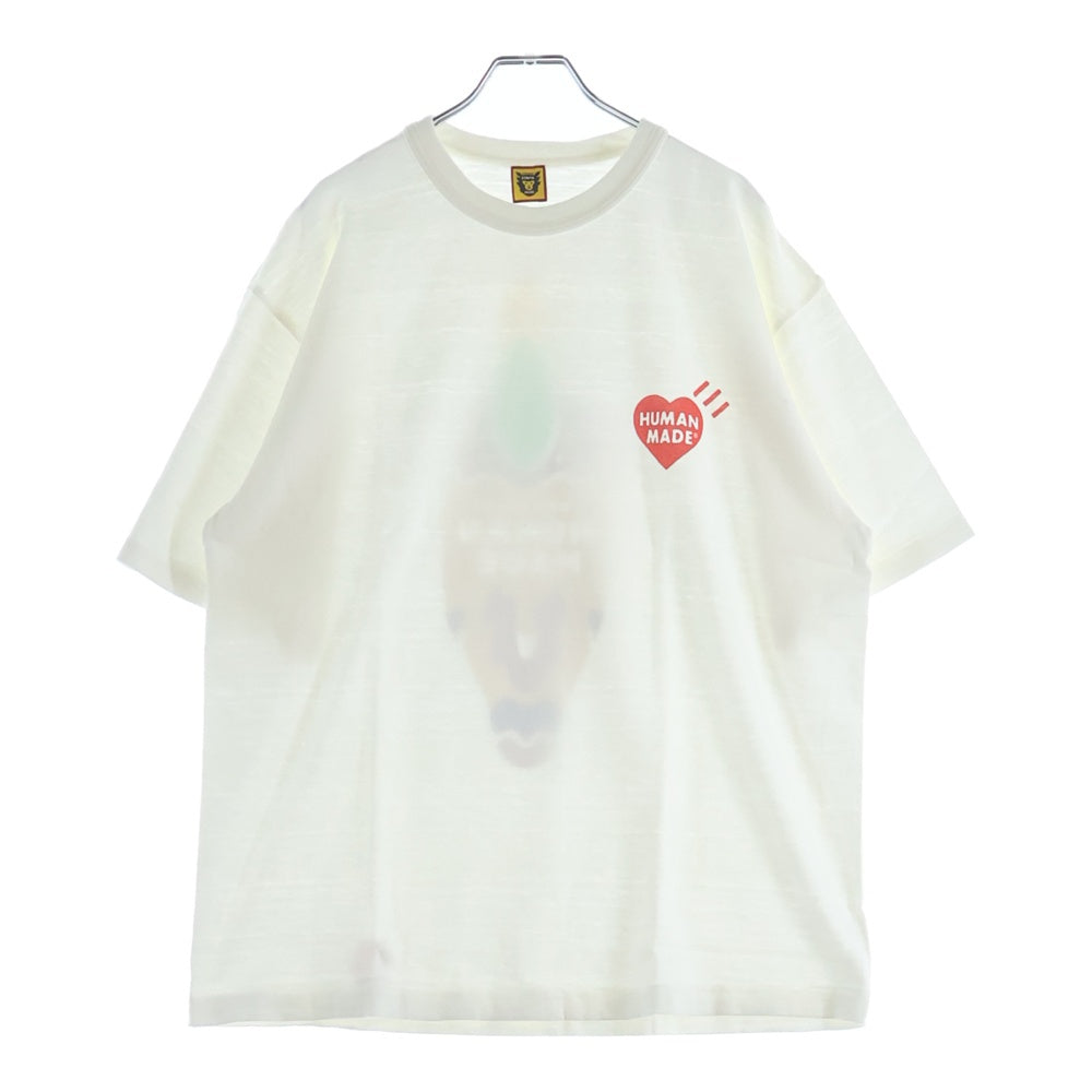 HUMAN MADE(ヒューマンメイド) 20SS Heart Print Tee ハート プリント クルーネック 半袖Tシャツ カットソー ホワイト HM19TE001