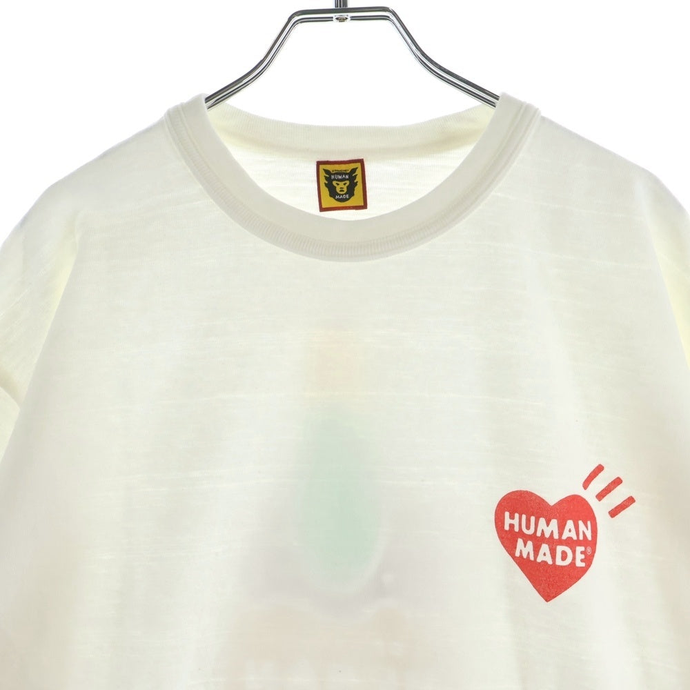 HUMAN MADE(ヒューマンメイド) 20SS Heart Print Tee ハート プリント クルーネック 半袖Tシャツ カットソー ホワイト HM19TE001