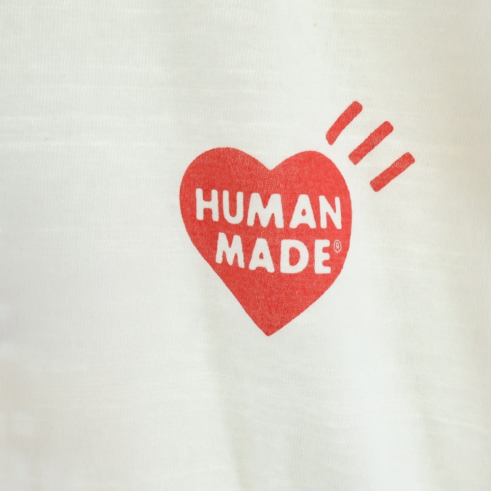 HUMAN MADE(ヒューマンメイド) 20SS Heart Print Tee ハート プリント クルーネック 半袖Tシャツ カットソー ホワイト HM19TE001