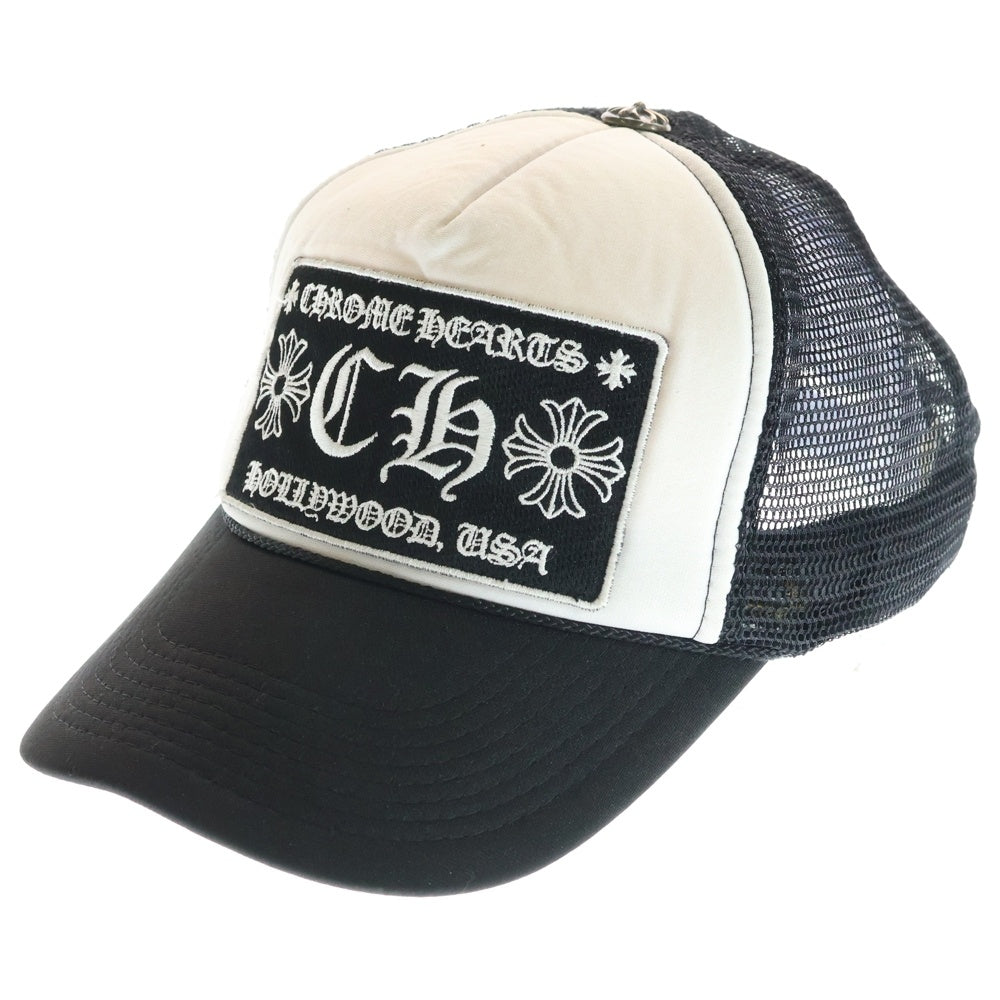 CHROME HEARTS(クロムハーツ) OLD HOLLYWOOD CH TRUCKER CAP オールド ハリウッド CH トラッカーメッシュキャップ 帽子 ブラック/ホワイト