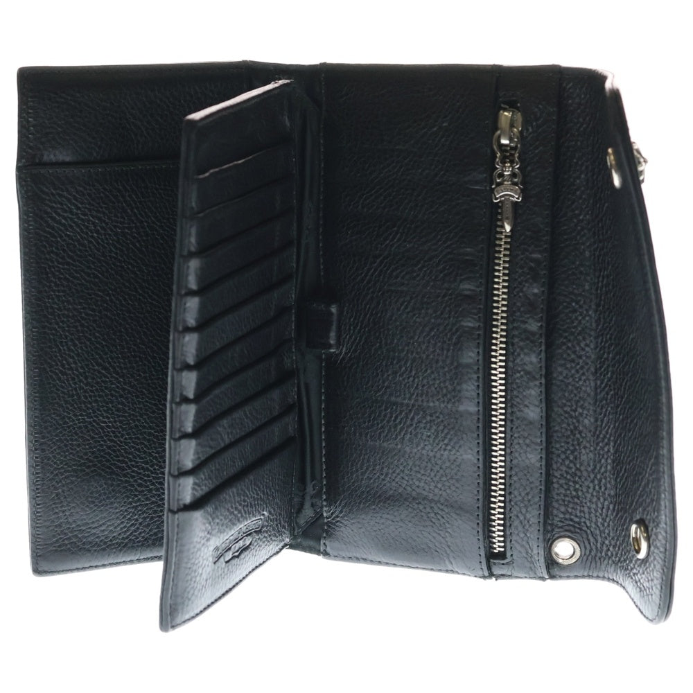 CHROME HEARTS(クロムハーツ) WAVE ウェーブ レザーウォレット 財布 ブラック BCA375