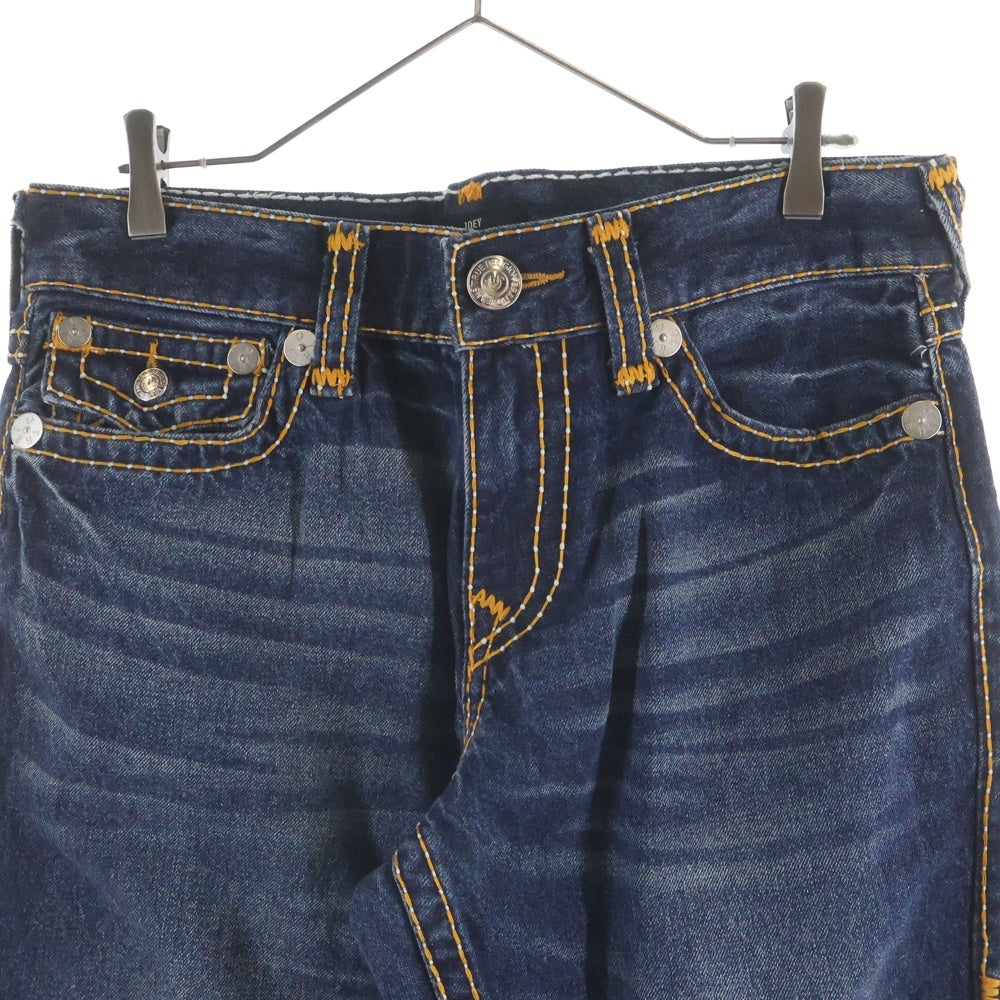 TRUE RELIGION(トゥルーレリジョン) バックロゴパッチ ジップフライ フレアデニムパンツ インディゴ 108951