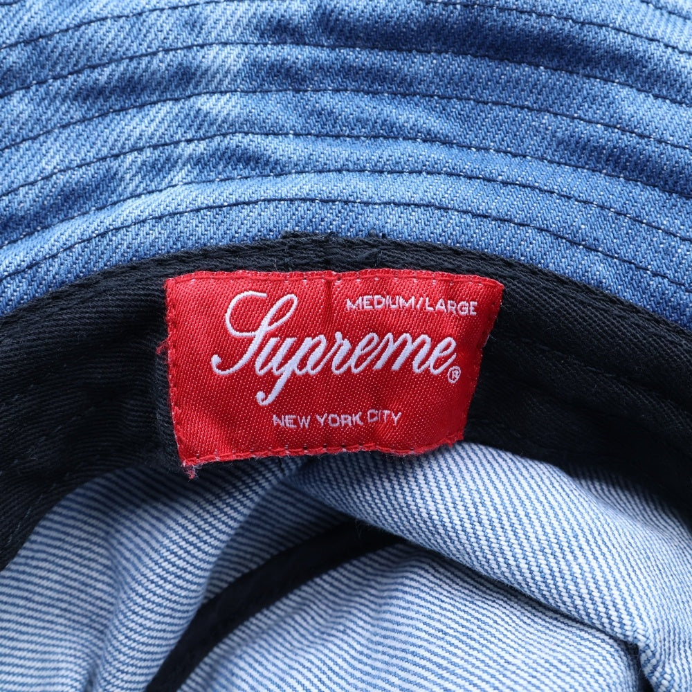 SUPREME(シュプリーム) Classic Logo Crusher クラシックロゴ クラッシャーデニムバケットハット インディゴ