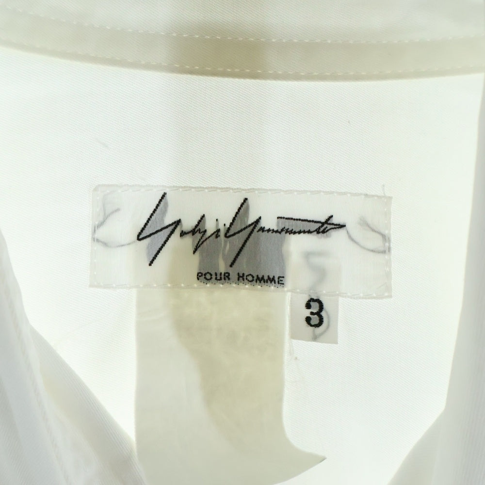 Yohji Yamamoto POUR HOMME(ヨウジヤマモト プールオム) ピンホール コットン長袖シャツ ホワイト