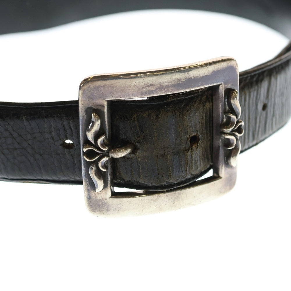 CHROME HEARTS(クロムハーツ) BLT OTJ 1.0inch フィリグリー レザーベルト ブラック/シルバー