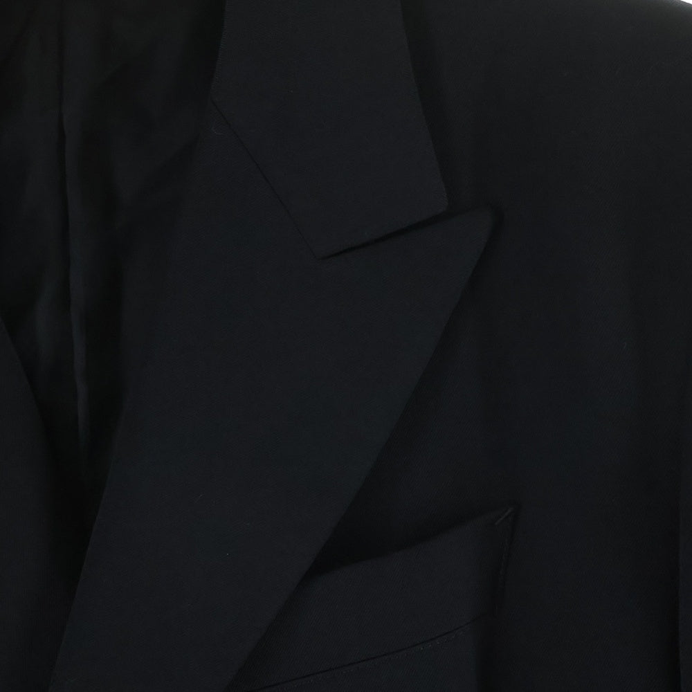 Yohji Yamamoto(ヨウジヤマモト) ショルダーパッド シングルブレスト テーラードジャケット ブラック HF-J53-140