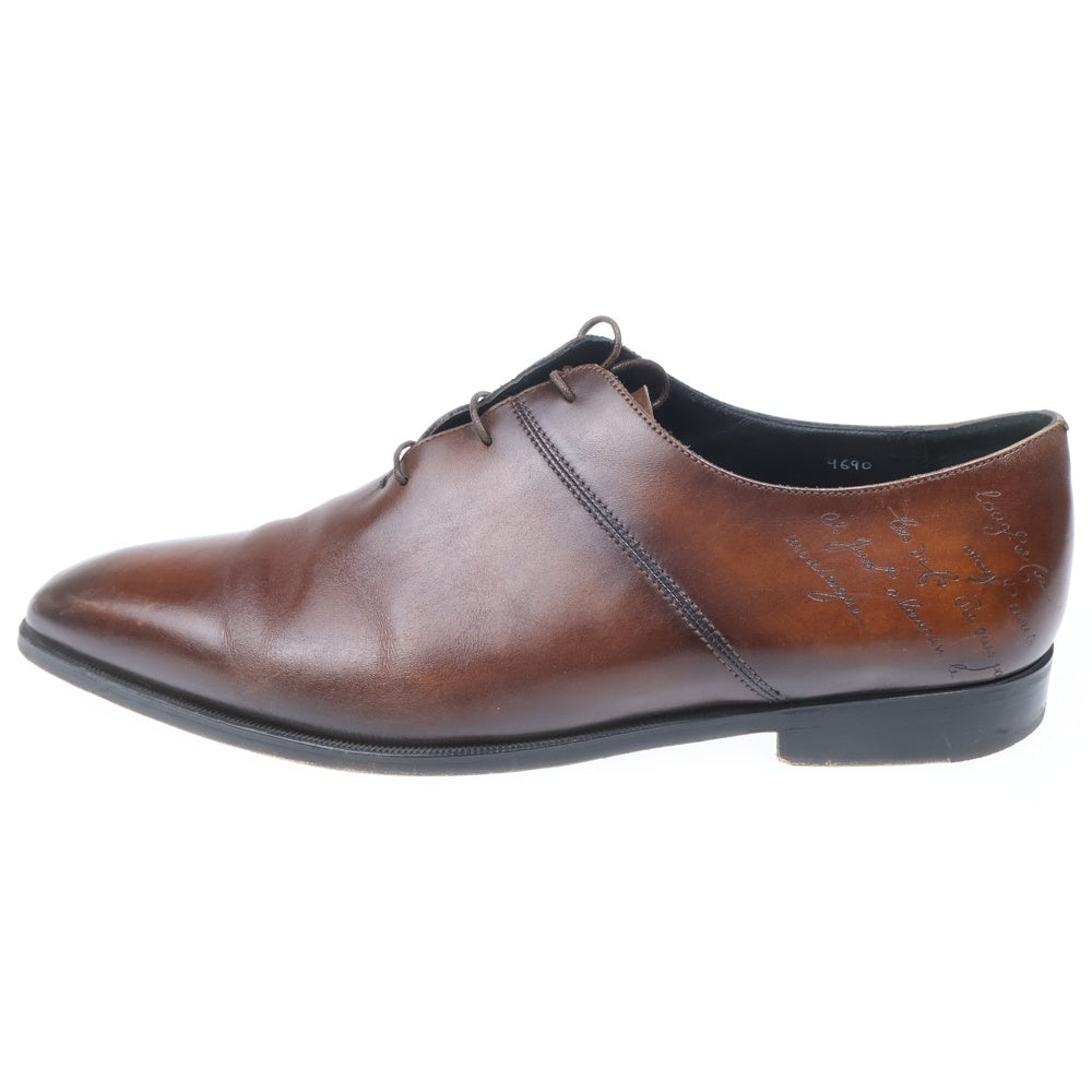 Berluti(ベルルッティ) アレッサンドロ スカーズ カリグラフィ型押し レザーシューズ 革靴 ブラウン 4690