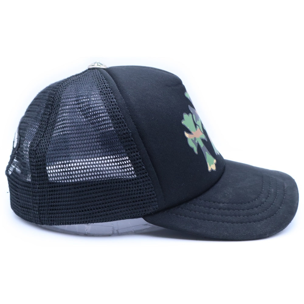 CHROME HEARTS(クロムハーツ) King Taco Mesh Trucker フロントプリント メッシュトラッカーキャップ ブラック/カーキ