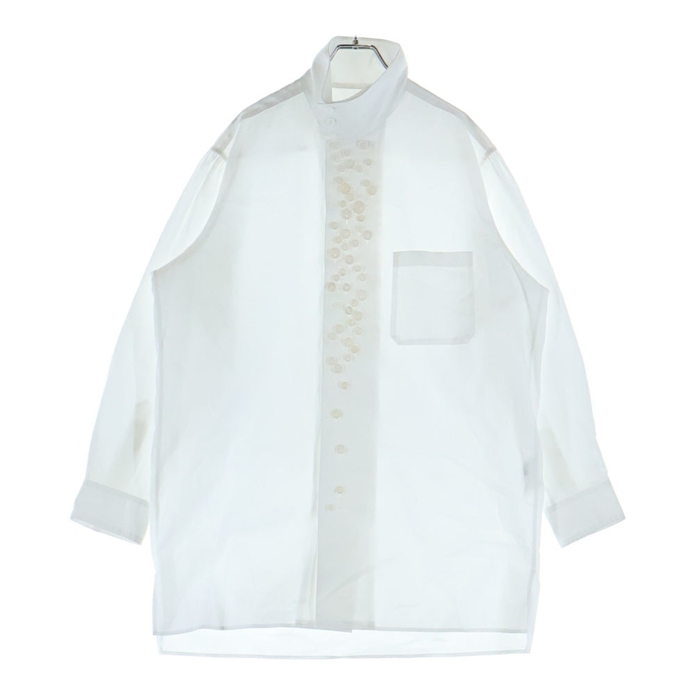 Yohji Yamamoto(ヨウジヤマモト) Power of the WHITE shirt BROAD LONG SLV MANY BUTTONS SHIRT ブロード メニー ボタンデザイン 長袖シャツ ホワイト PL-B01-001