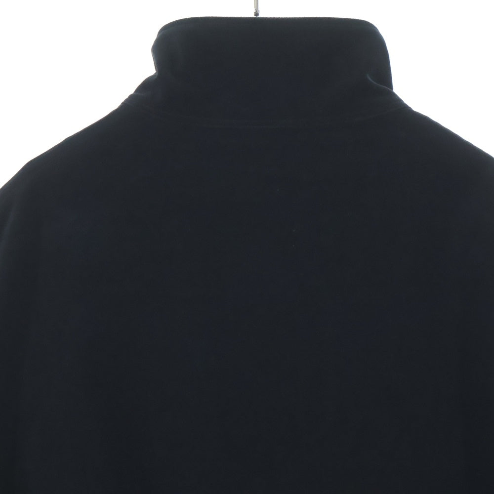 Yohji Yamamoto POUR HOMME(ヨウジヤマモト プールオム) 25AW スタンドカラー コットン別珍 ベルト付き シングルコート ブラック HM-C16-048