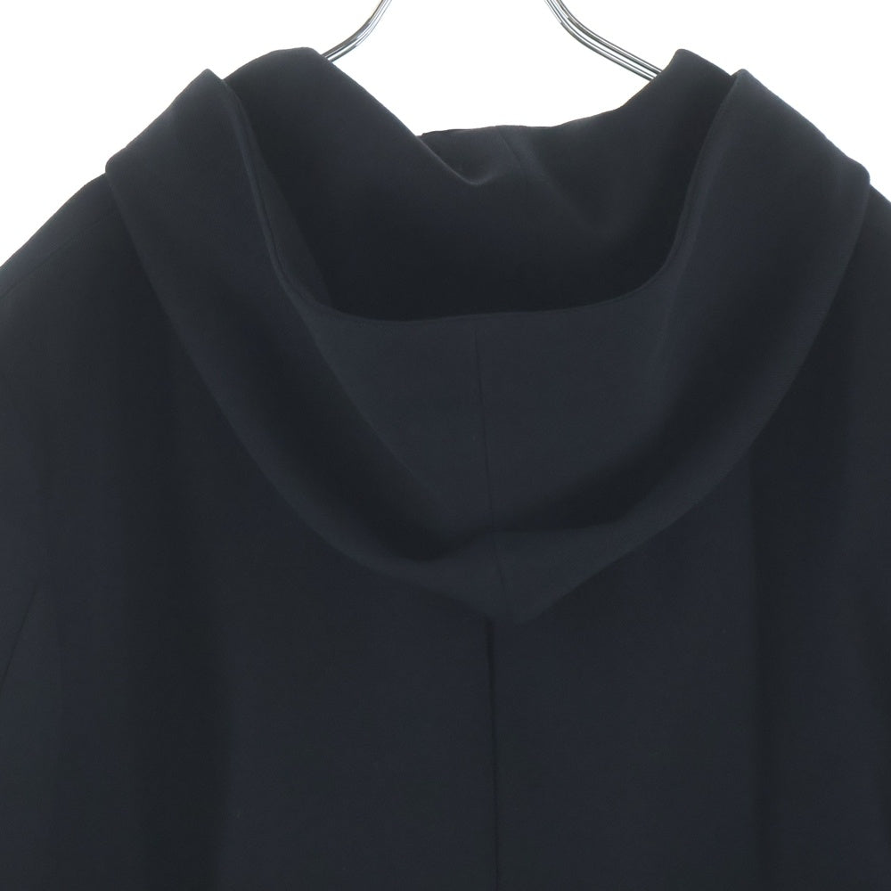 Yohji Yamamoto POUR HOMME(ヨウジヤマモト プールオム) 24AW LOOK11 ARMY GABARDINE HOODED TAB JACKET アーミーギャバジン フーデッド タブ ジャケット ブラック HO-J53-101
