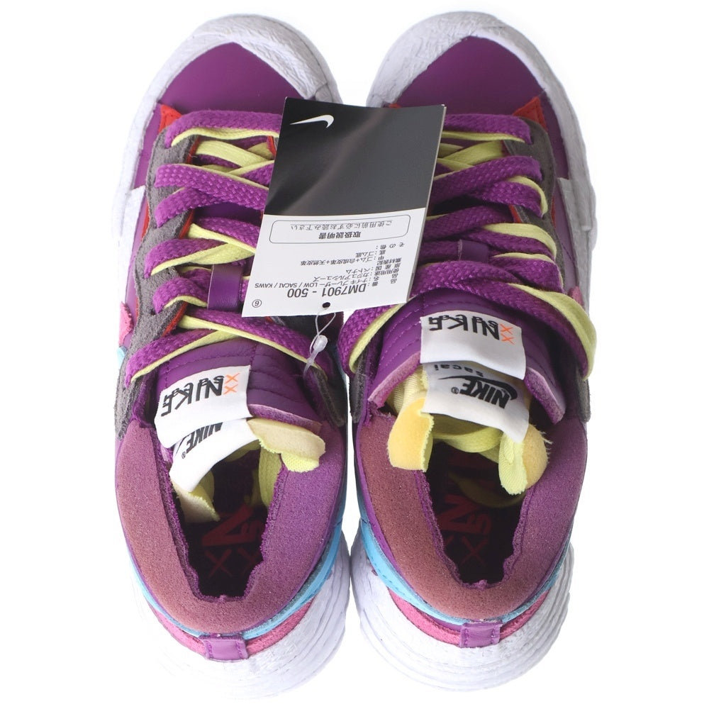 NIKE(ナイキ) ×KAWS×sacai Blazer Low Purple Dusk カウズ サカイ ブレーザー パープルダスク ローカットスニーカー パープル レディース US4/23cm DM7901-500