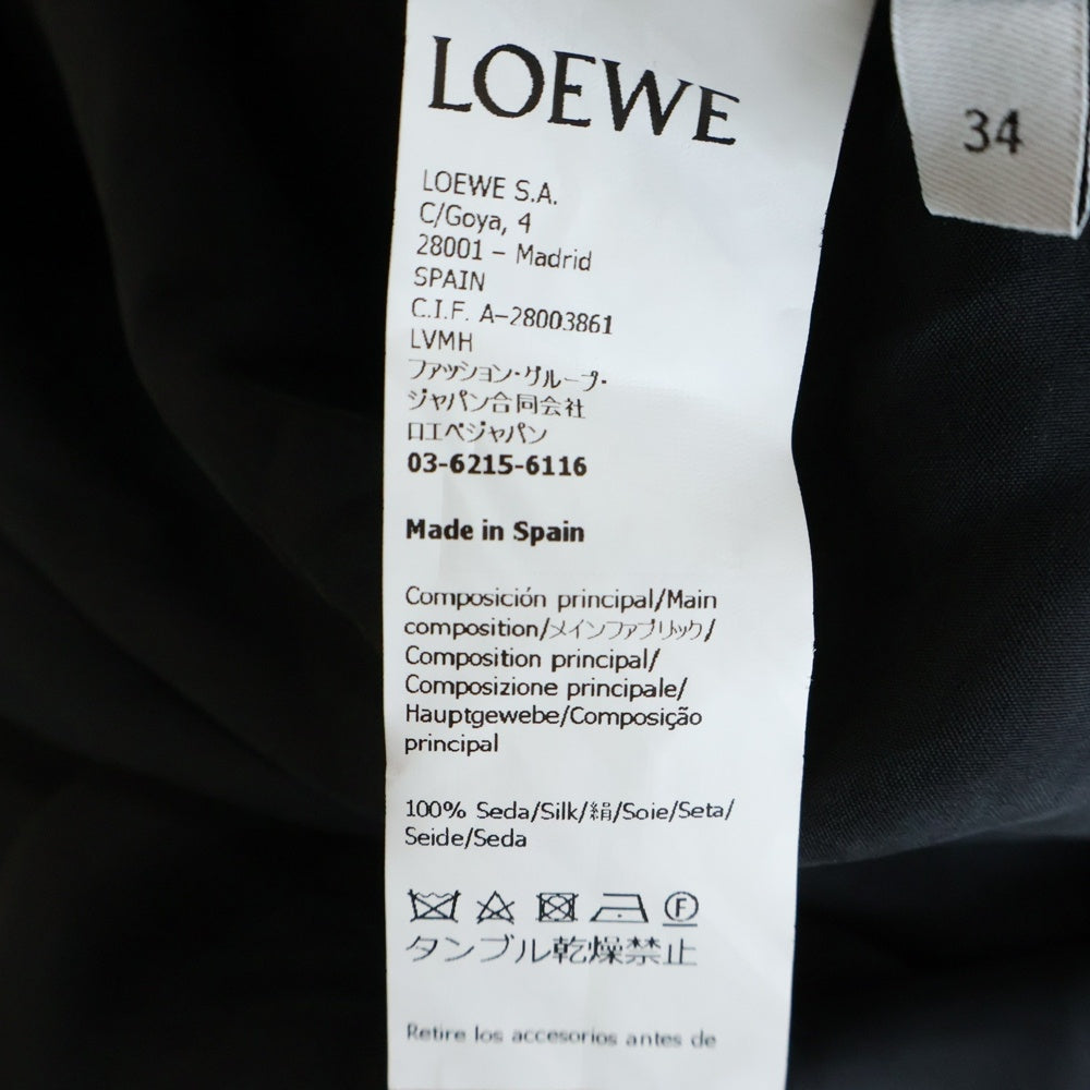 LOEWE(ロエベ) ドーナツチェーンベルト プリーツ入り ケープドレス ワンピース ブラック レディース S359Y09XFA