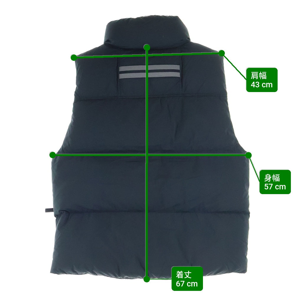 CANADA GOOSE(カナダグース) ロゴワッペン ジップアップ ナイロンダウンベスト ブラック 2804M