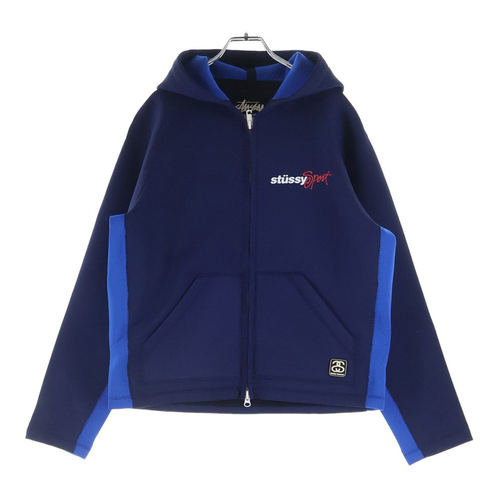 STUSSY(ステューシー) 25AW ×WALES BONNER WB NEOPPRE NE HOODIE ウェールズボナー WB ネオプレン ジップアップフーディージャケット ネイビー/ブルー 315517