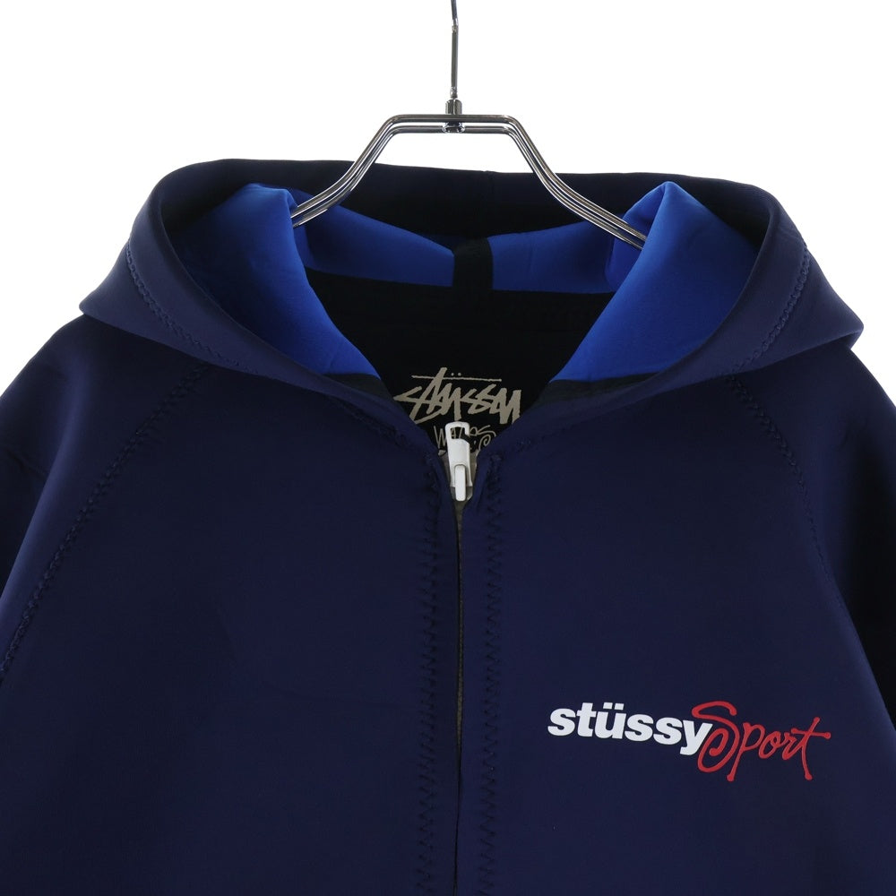 STUSSY(ステューシー) 25AW ×WALES BONNER WB NEOPPRE NE HOODIE ウェールズボナー WB ネオプレン ジップアップフーディージャケット ネイビー/ブルー 315517