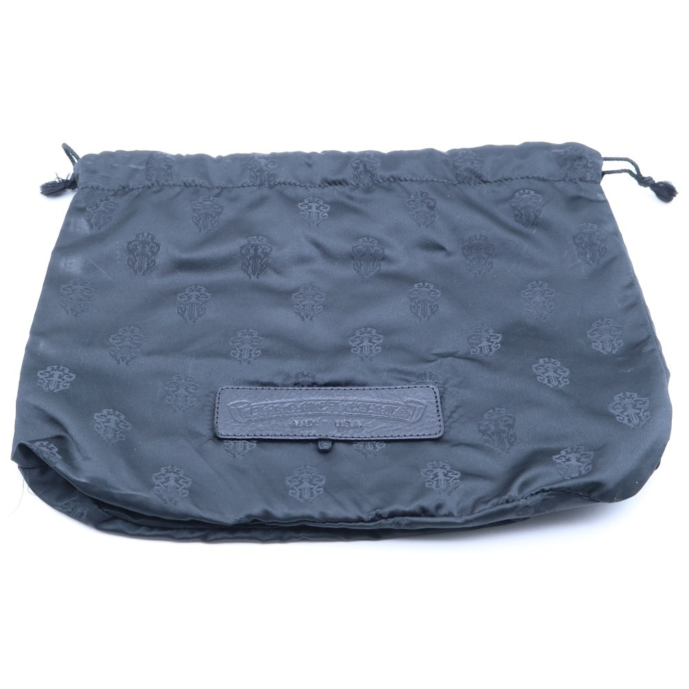 CHROME HEARTS(クロムハーツ) CEMETERY CROSS PATCH MINI BAG セメタリークロスパッチ レザーミニハンドバッグ ブラック