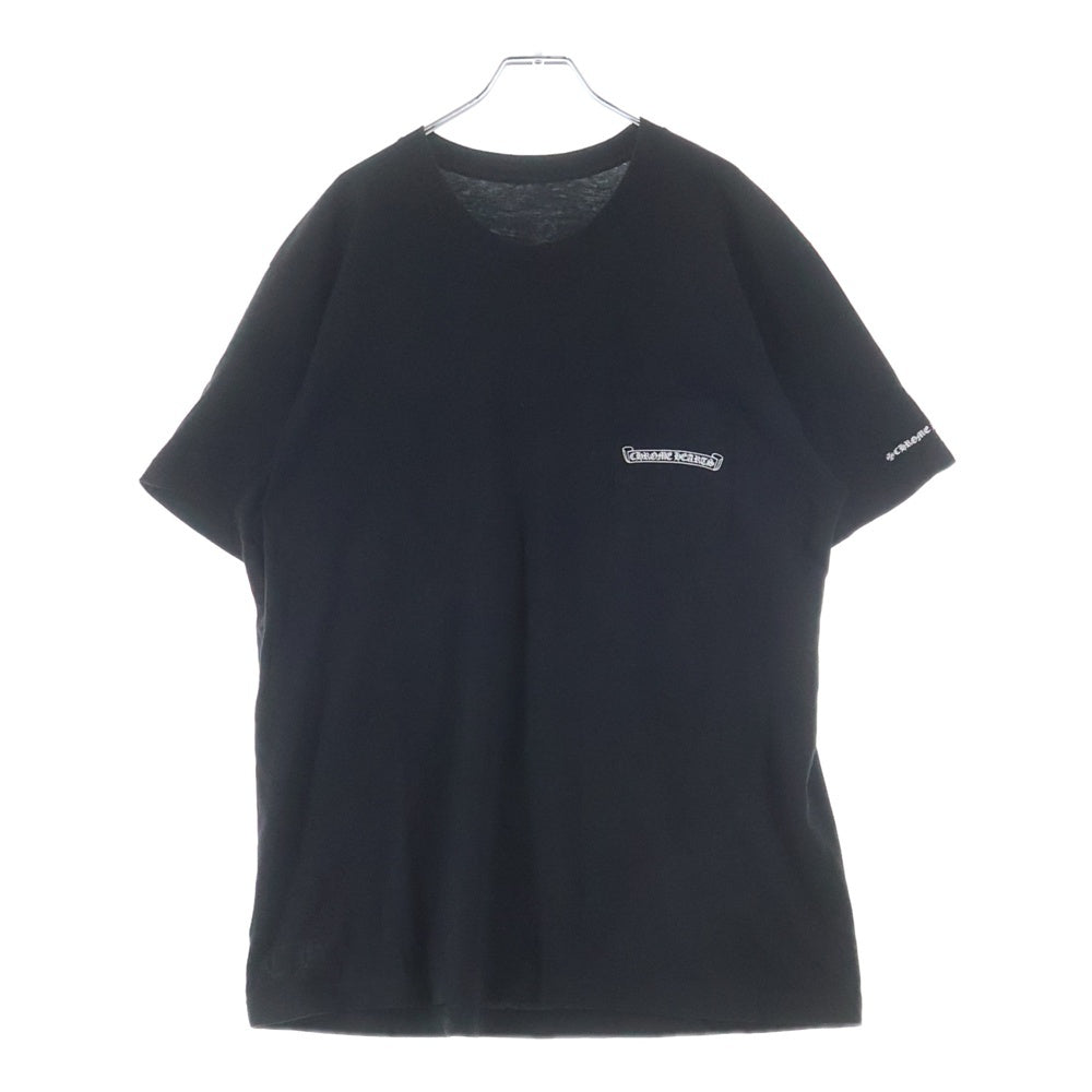 CHROME HEARTS(クロムハーツ) CH T-SHIRT スクロールラベルプリント クルーネック半袖Tシャツカットソー ブラック