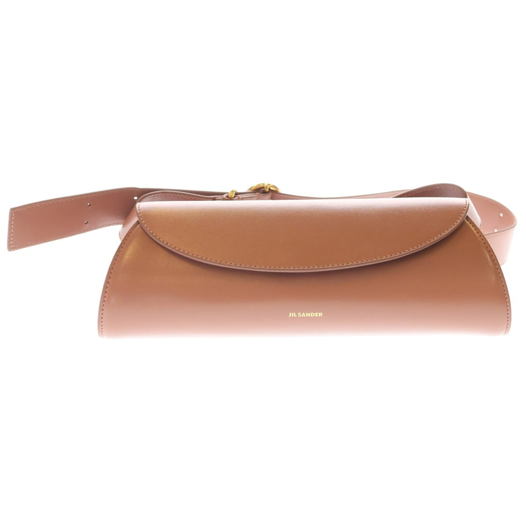JIL SANDER(ジルサンダー) CANNOLO SMALL カンノーロ スモール レザーショルダーバッグ チェリーウッド J07WD0023