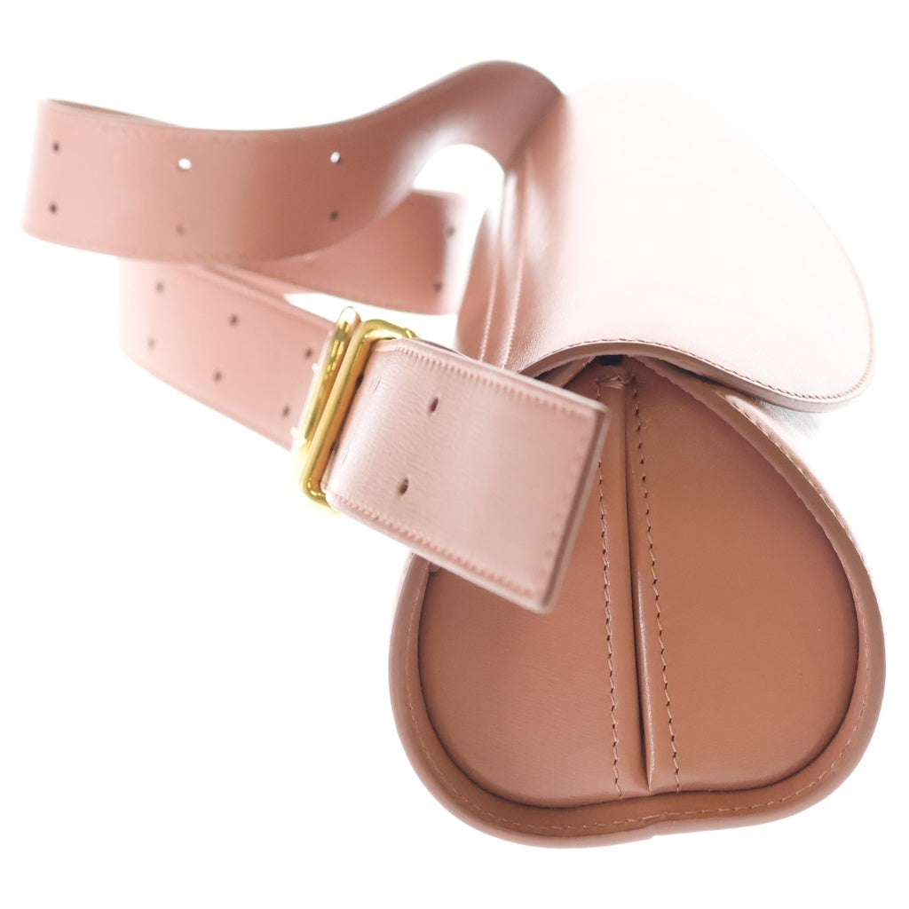 JIL SANDER(ジルサンダー) CANNOLO SMALL カンノーロ スモール レザーショルダーバッグ チェリーウッド J07WD0023