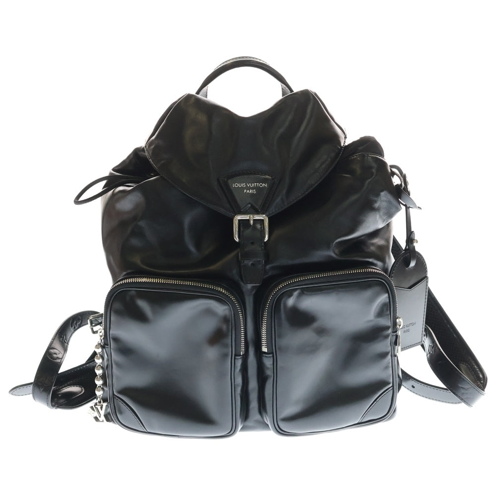 LOUIS VUITTON(ルイヴィトン) モンスリ カーゴ バックパック LV NIGHT カーフレザーリュックサック ブラック M13983 RFID レディース