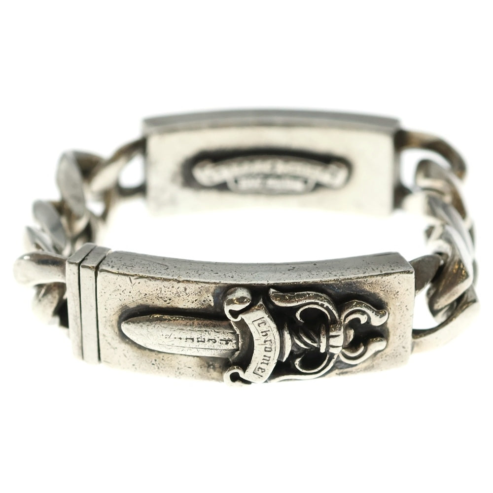 CHROME HEARTS(クロムハーツ) ID DBL FLRL DGGR ダブルID フローラルダガー ブレスレット シルバー