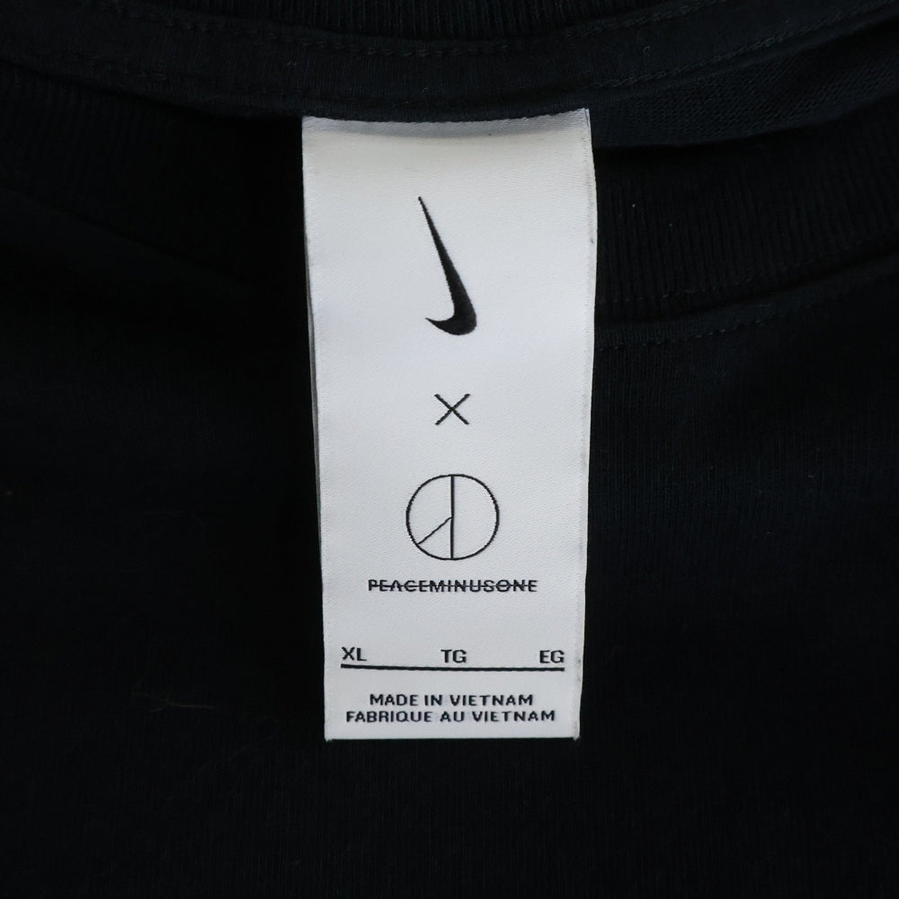 NIKE(ナイキ) ×PEACEMINUSONE LS Tee バッグデイジープリント クルーネック長袖Tシャツカットソー ブラック DR0097-010