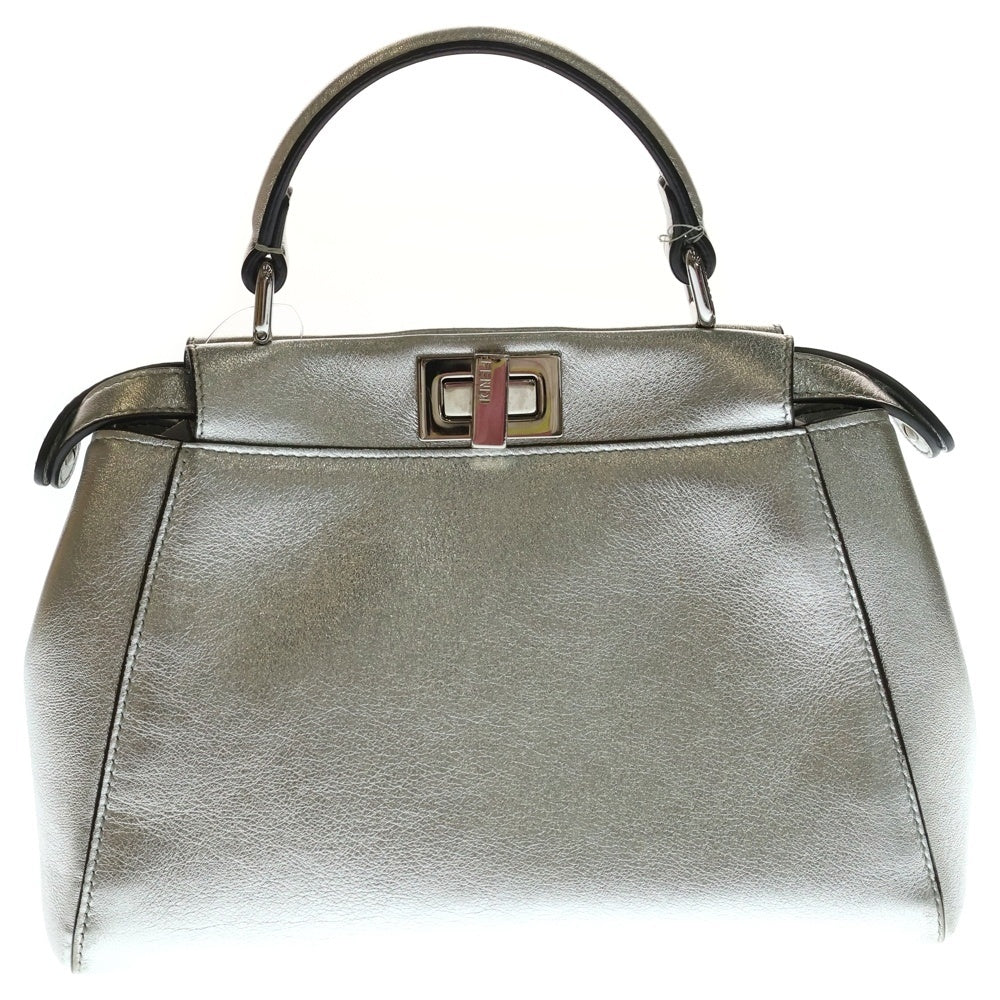 FENDI(フェンディ) ピーカブー ミニ 2WAYハンドショルダーバッグ シルバー 8BN244 レディース