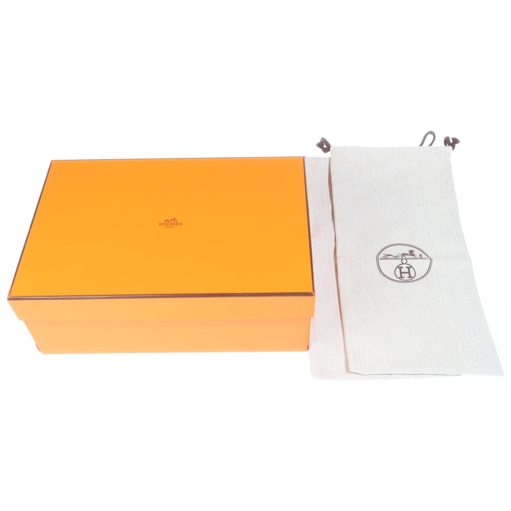 HERMES(エルメス) モカシン フォーブル Hロゴ レザーローファー ブラック レディース