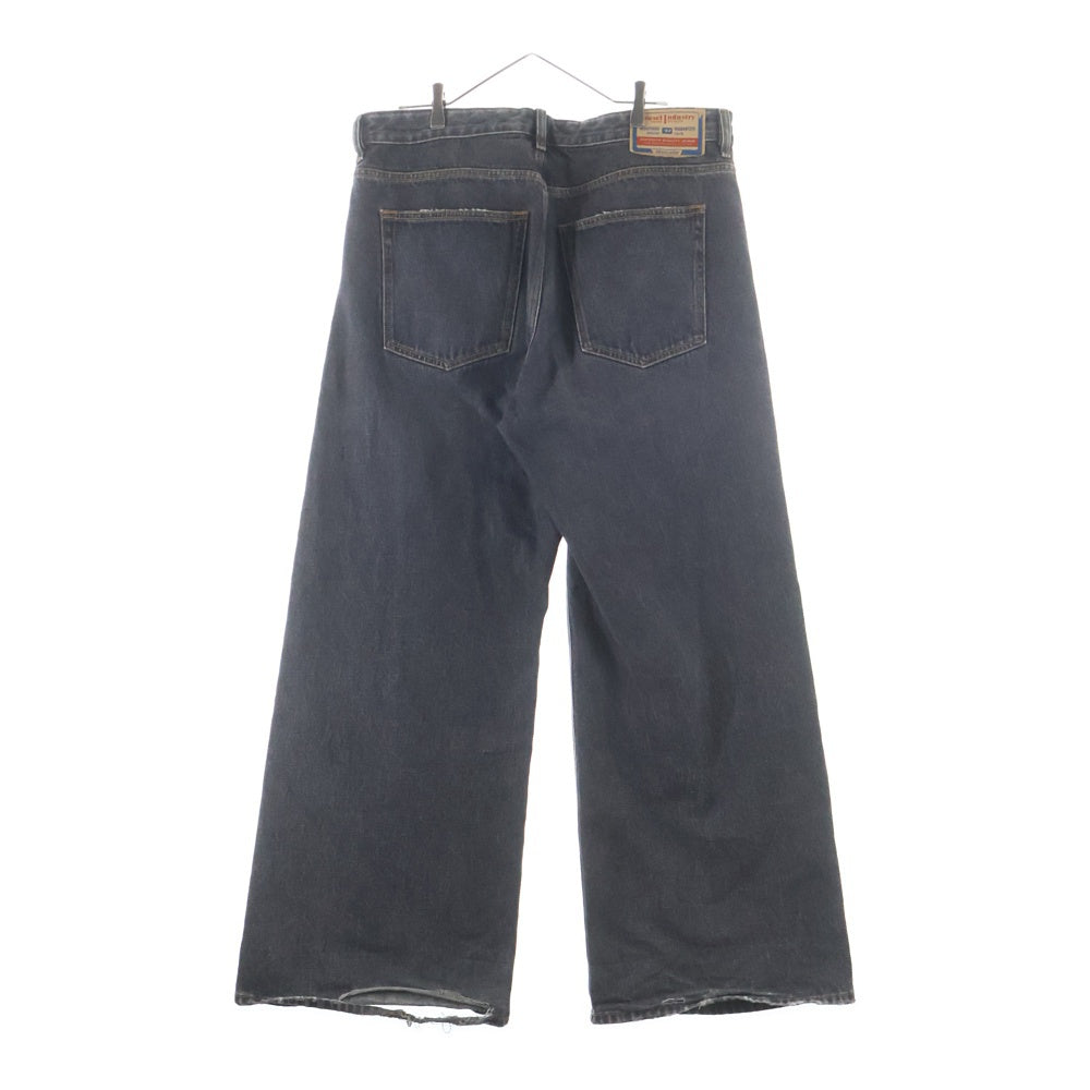DIESEL(ディーゼル) Relaxed Jeans D-Rise リラックス Dライズ ダメージ加工 ウォッシュドデニムパンツ ブラック A06371