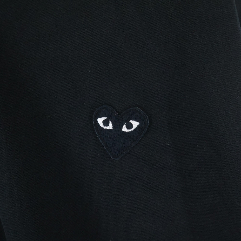 PLAY COMME des GARCONS(プレイコムデギャルソン) フロントハート刺繍 ポリエステル ジップアップパーカー ブラック AZ-T254