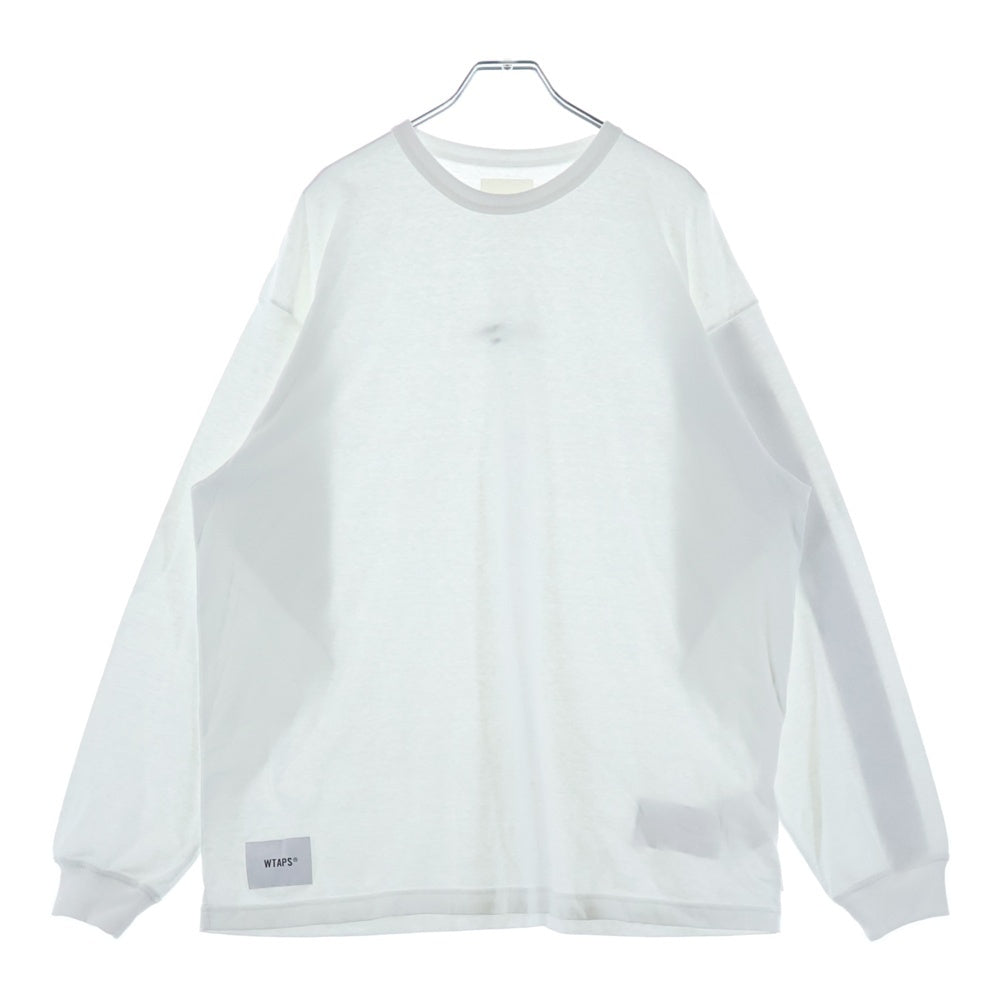 WTAPS(ダブルタップス) ISSUE バックロゴ刺繍 サイドプリント クルーネック長袖Tシャツカットソー 242ATDT-CSM14