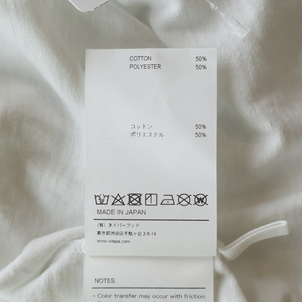 WTAPS(ダブルタップス) ISSUE バックロゴ刺繍 サイドプリント クルーネック長袖Tシャツカットソー 242ATDT-CSM14