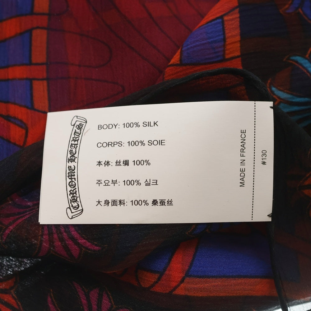 CHROME HEARTS(クロムハーツ) MAPPLETHORPE CH PLUS SLIK SKF メイプルソープ CHプラス シルクスカーフ オレンジ/マルチカラー レディース