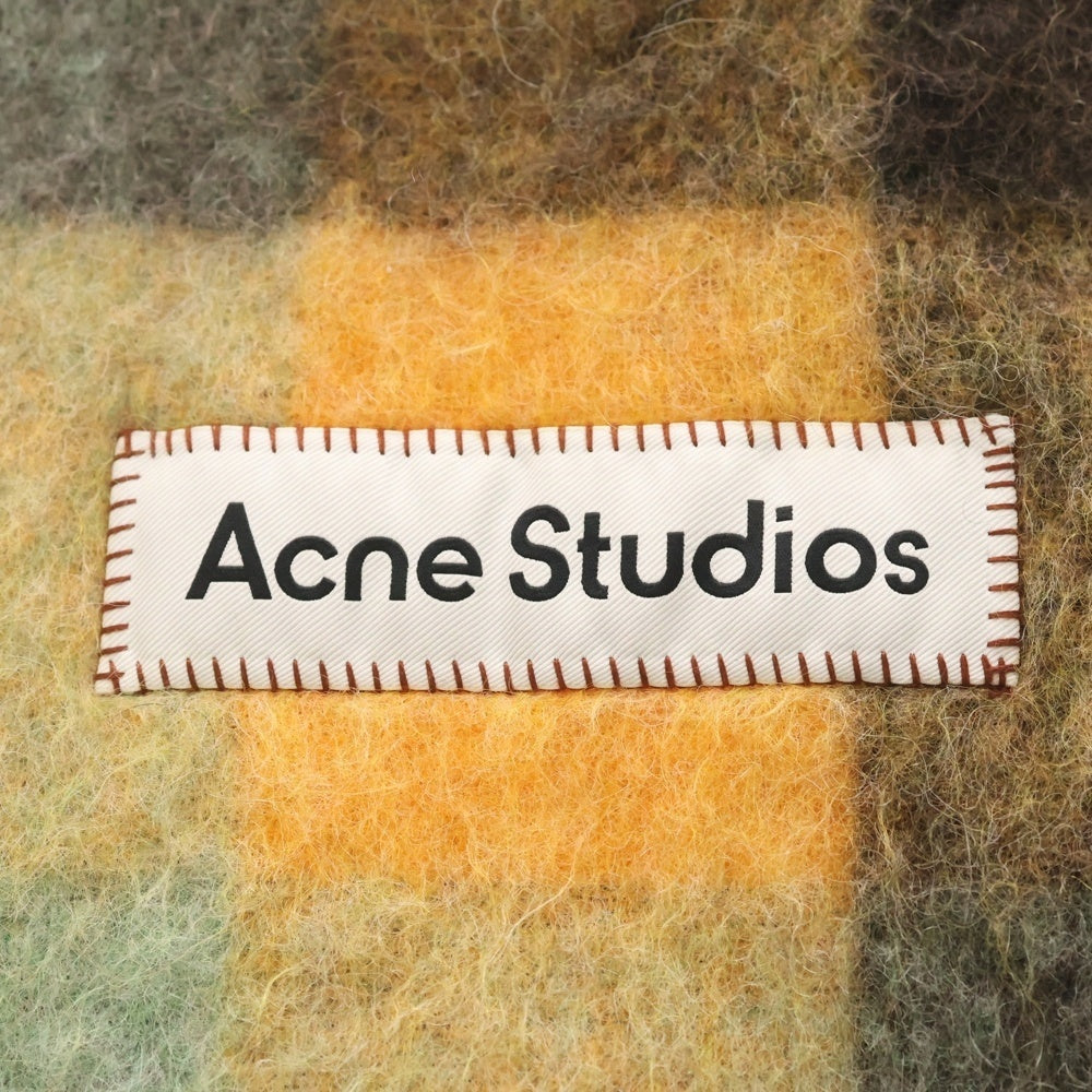 Acne Studios(アクネ ストゥディオズ) モヘアチェック フリンジスカーフ マルチカラー FN-UX-SCAR000115 レディース