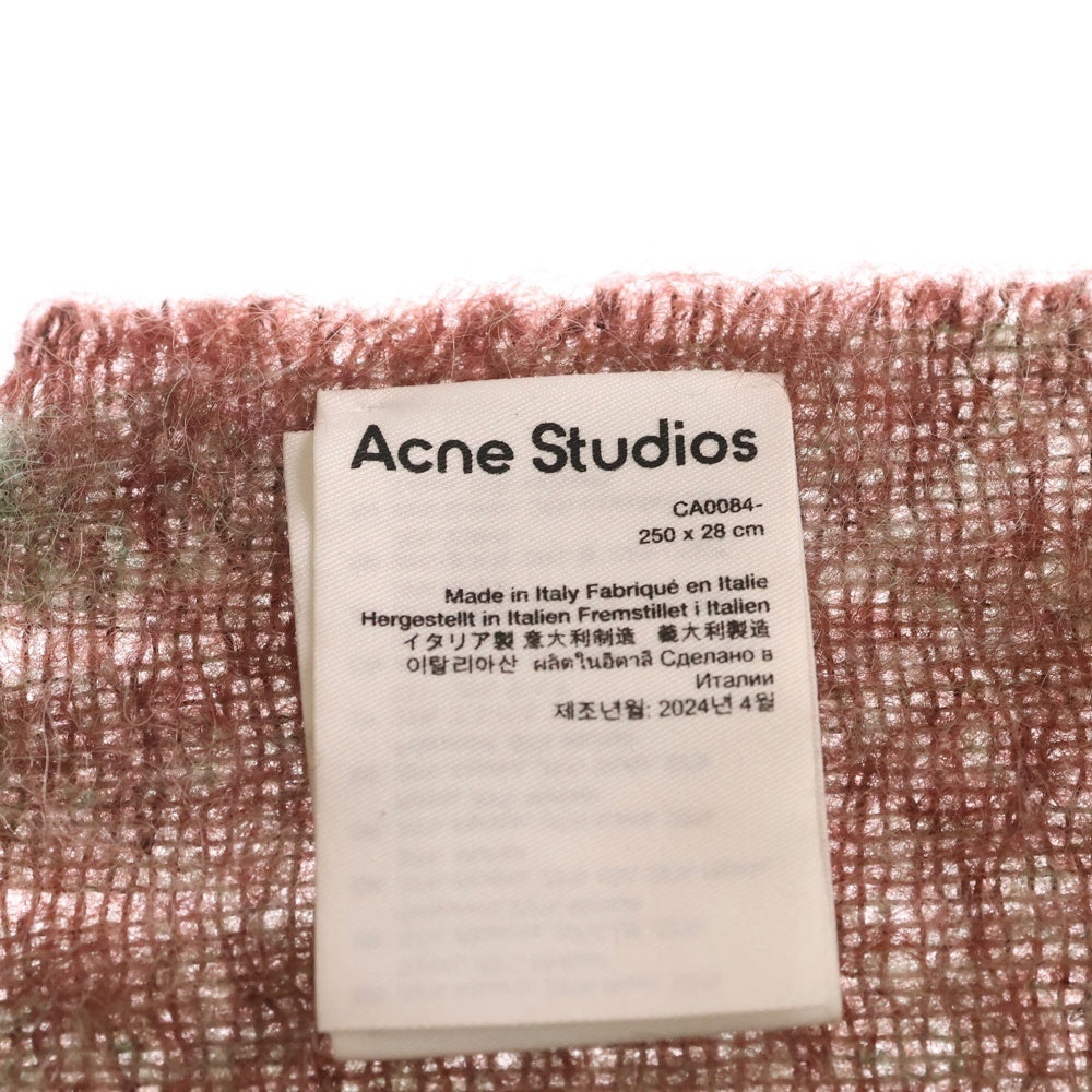 Acne Studios(アクネ ストゥディオズ) モヘアチェック フリンジスカーフ マルチカラー FN-UX-SCAR000115 レディース