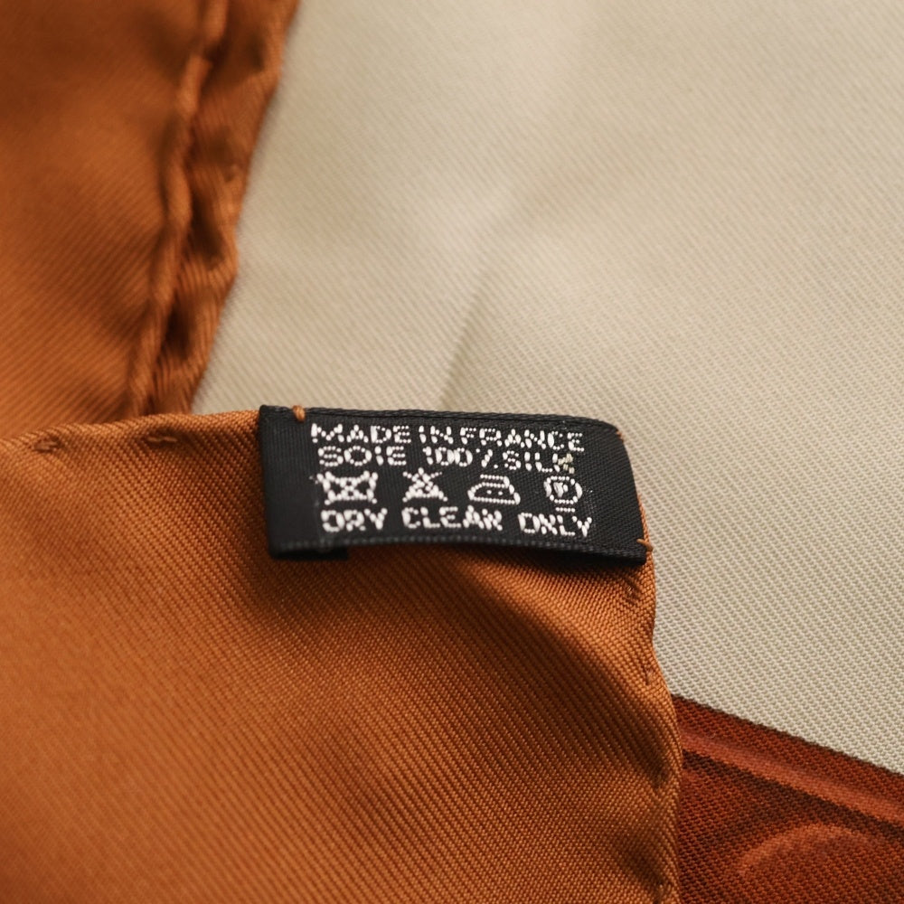 HERMES(エルメス) Attelage en Arbalete forever scarf カレ90 スカーフ ブラウン レディース