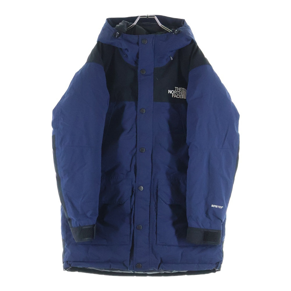 THE NORTH FACE(ザノースフェイス) MOUNTAIN DOWN JACKET フロントロゴ ジップアップ マウンテンダウンジャケット ブルー ND91835