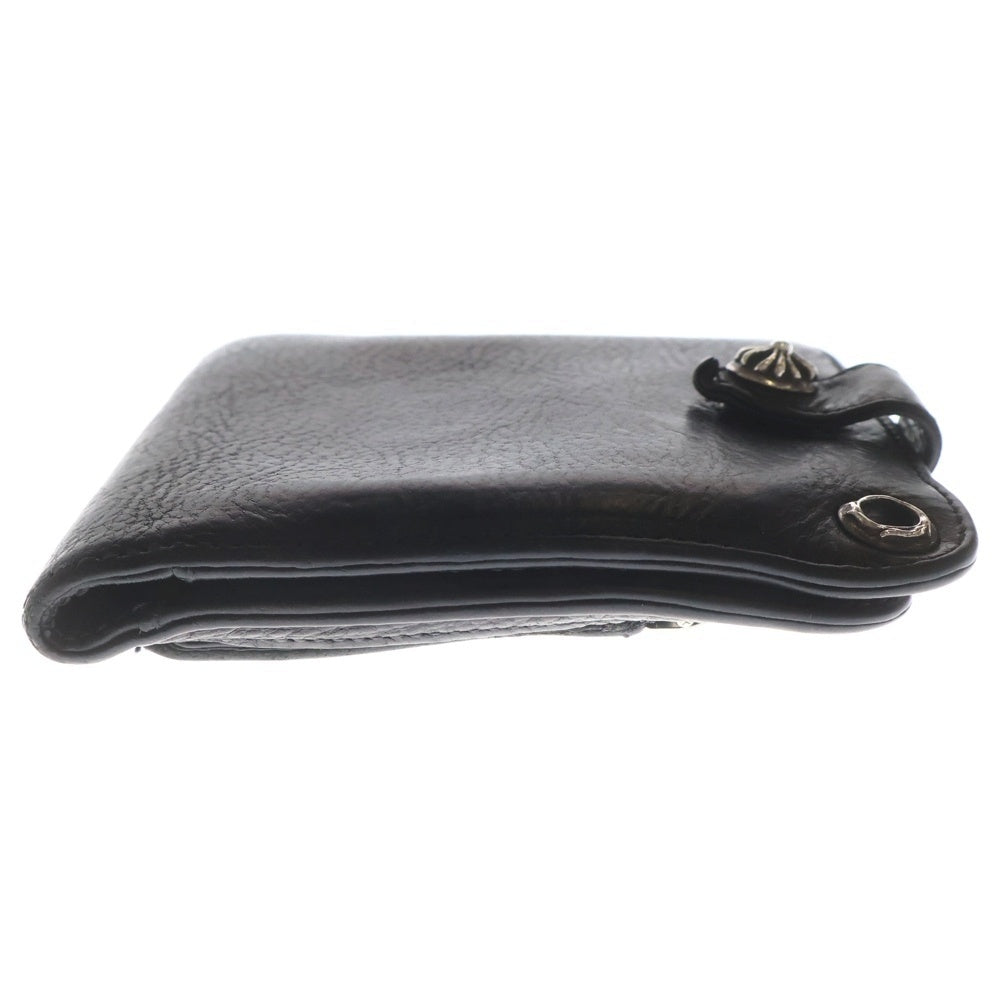 CHROME HEARTS(クロムハーツ) SQ BTN BILL スクエアボタンビル レザーウォレット 財布 ブラック