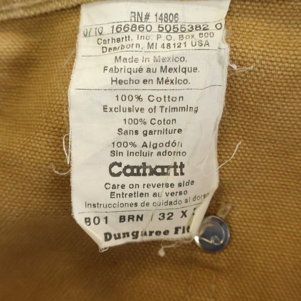 CARHARTT(カーハート) Dungaree Fit ダッグ生地 ジップフライ ダブルニー カーペンター ベージュ